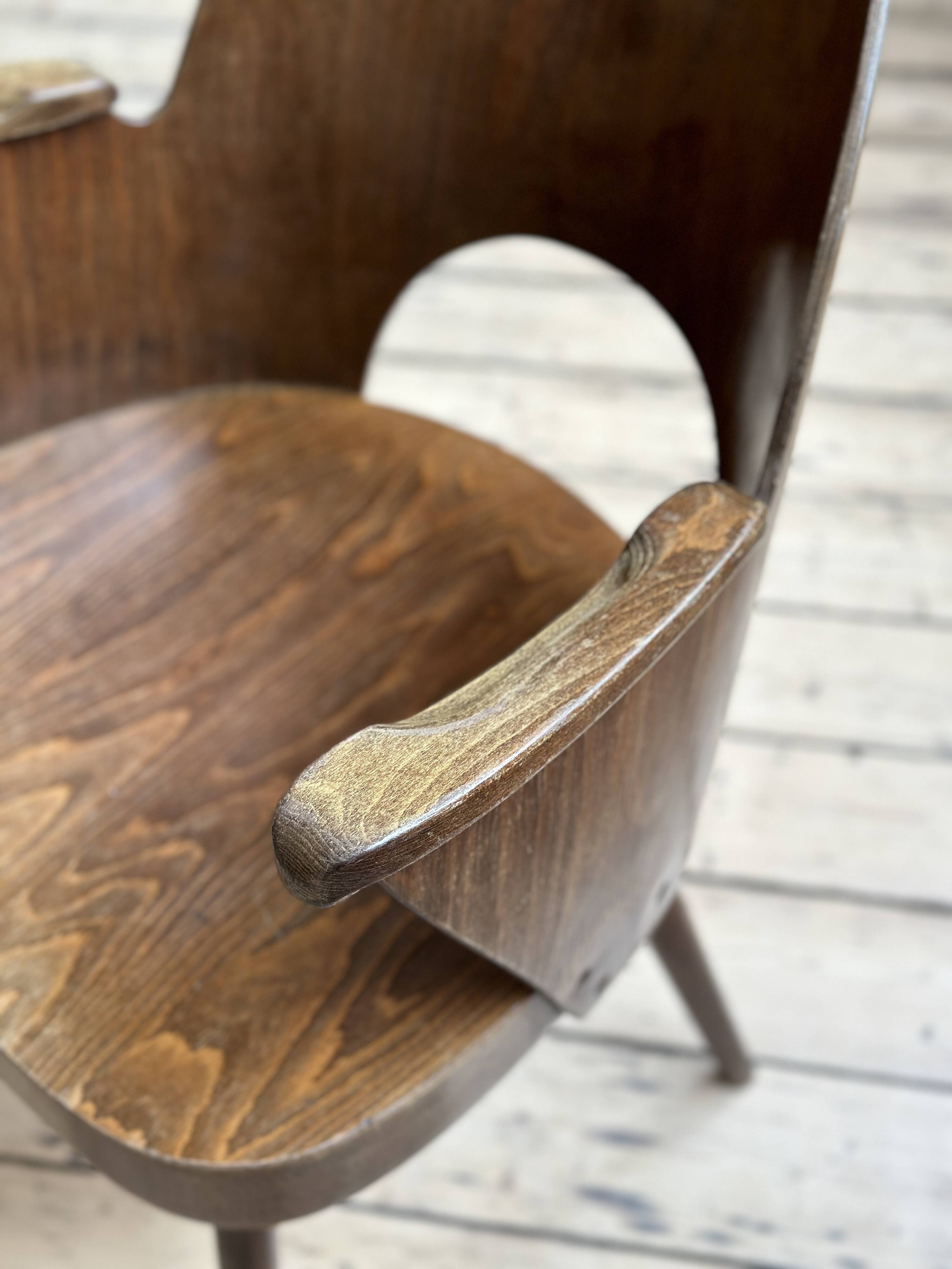 Lubomir Hofmann wooden armchair with armrests