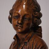 Bust of a young man in antique plaster.