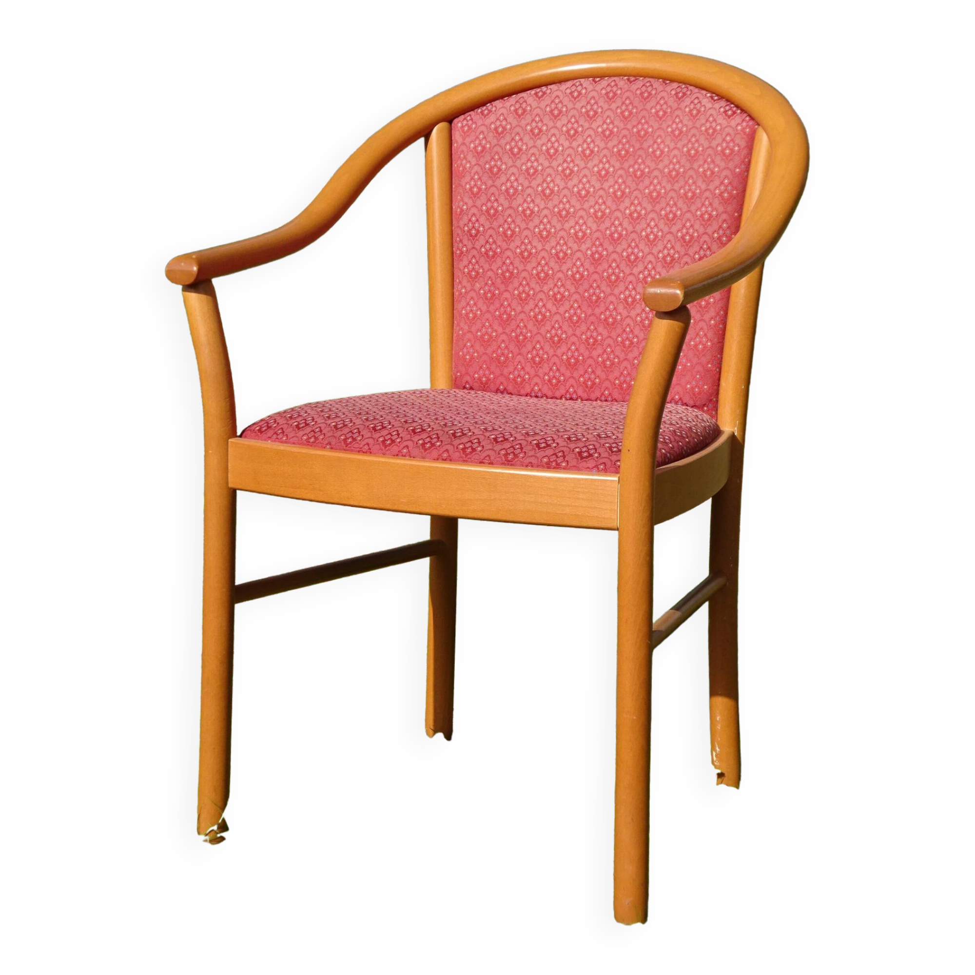 Beech and fabric chair