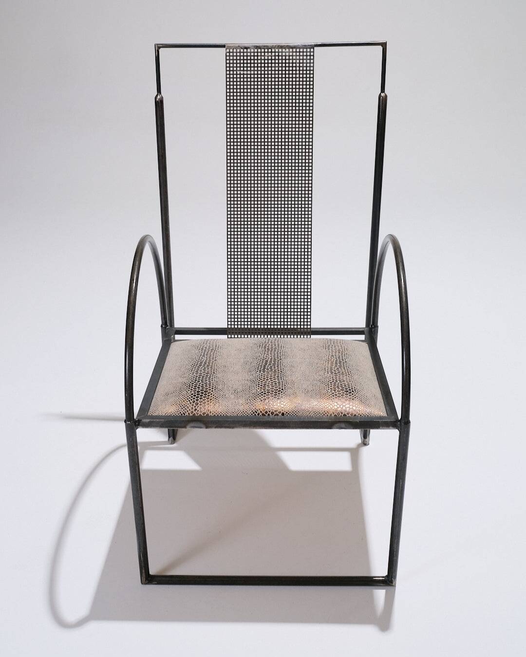 Metal armchair, anderl kammermeier, 1980s