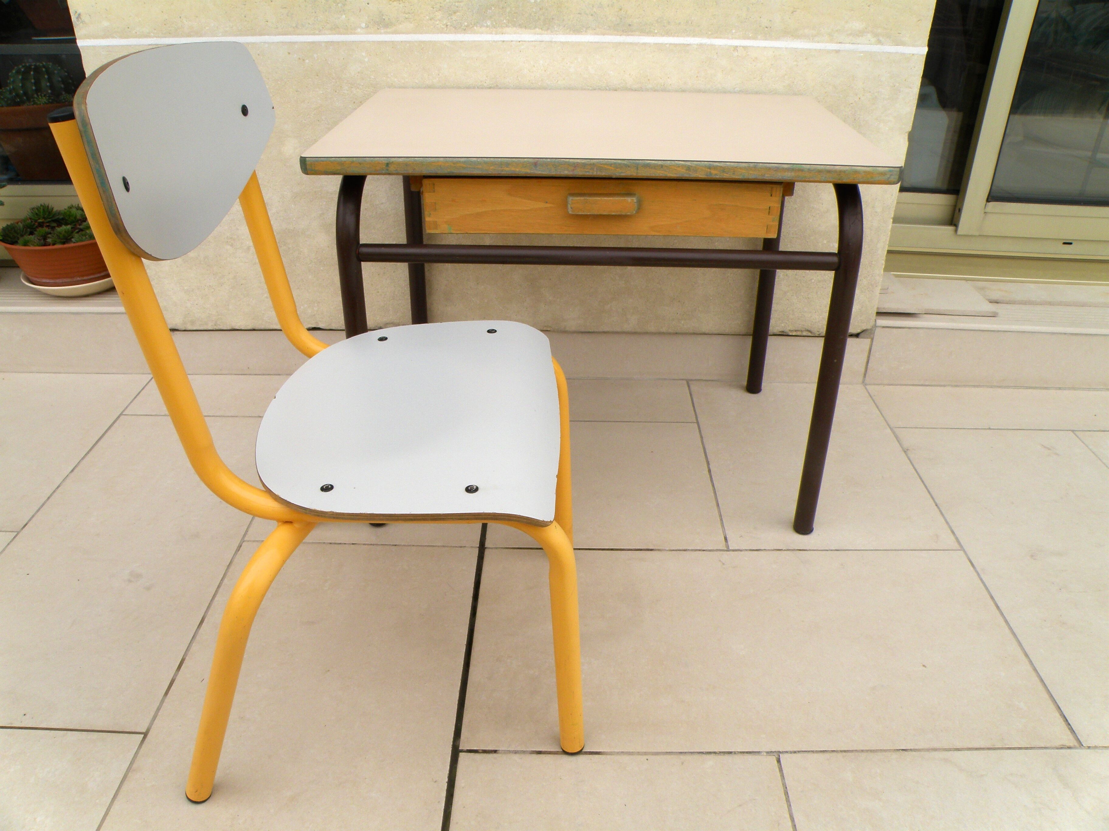 Vintage school desk and chair