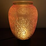 “Biches” crystal vase by Lalique – Amber