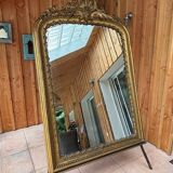 Large 19th century mirror gilded with gold leaf