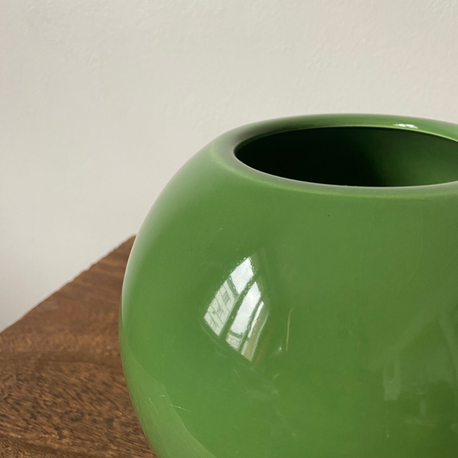 Green ball vase