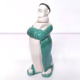 Monk earthenware liqueur bottle Franor Royale 1940s