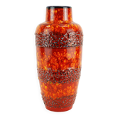 VASE des années 1960-70 de la période pop Scheurich rouge orange jaune bleu modèle 517-30