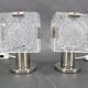 1970s Pair of Glass Table Lamps by Kamenicky Senov, Czechoslovakia