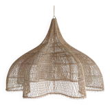 Immense rattan suspension in the shape of a flower, tulip, corolla H1m D1m50