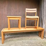 Maison regain set of 3 pieces in solid elm from the 70s and 80s.