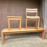 Maison regain set of 3 pieces in solid elm from the 70s and 80s.