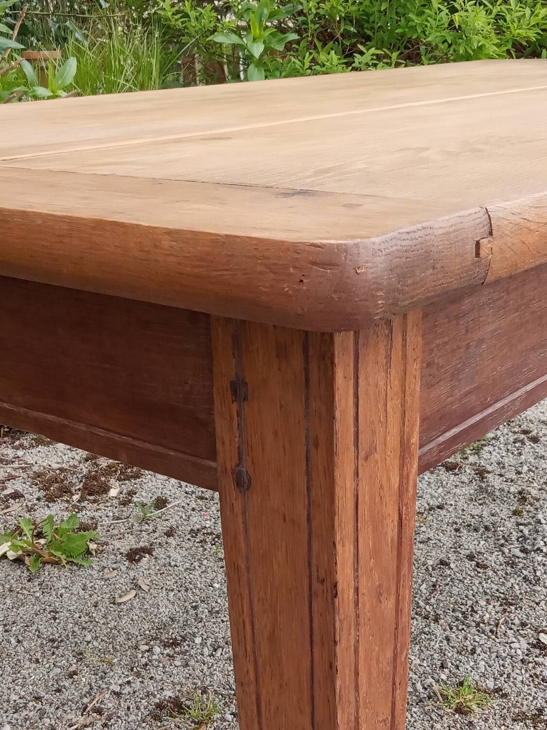 Oak farm table, 1930s/40s