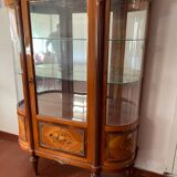 Louis XVI style silver showcase In marquetry