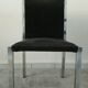 Set of 6 chairs Italian chrome and velvet black 70s