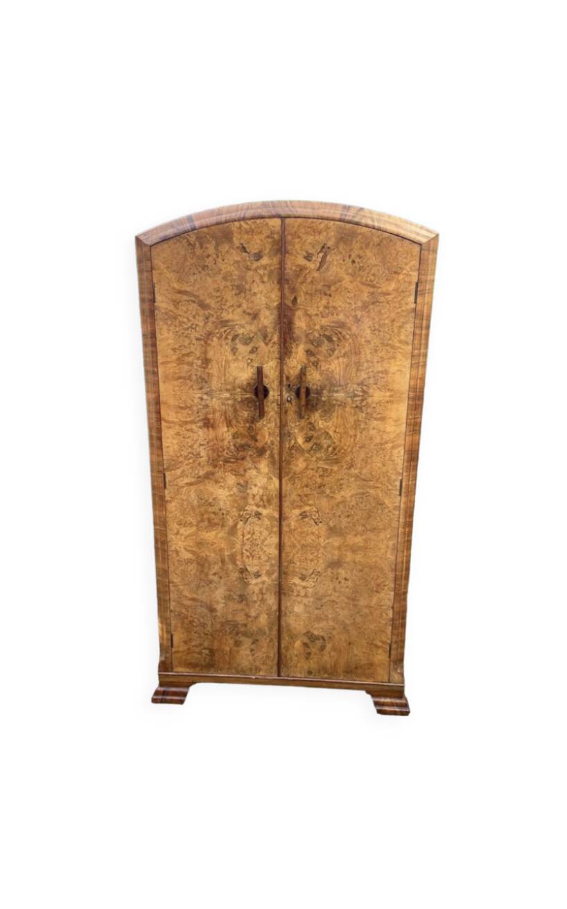 Small Art Deco cabinet 1930 in elm burl