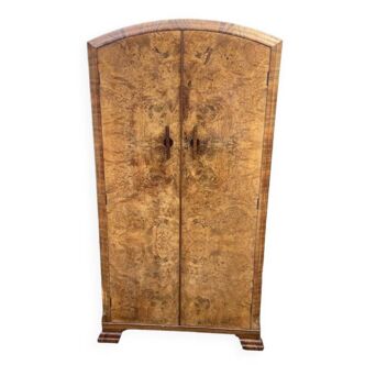 Small Art Deco cabinet 1930 in elm burl