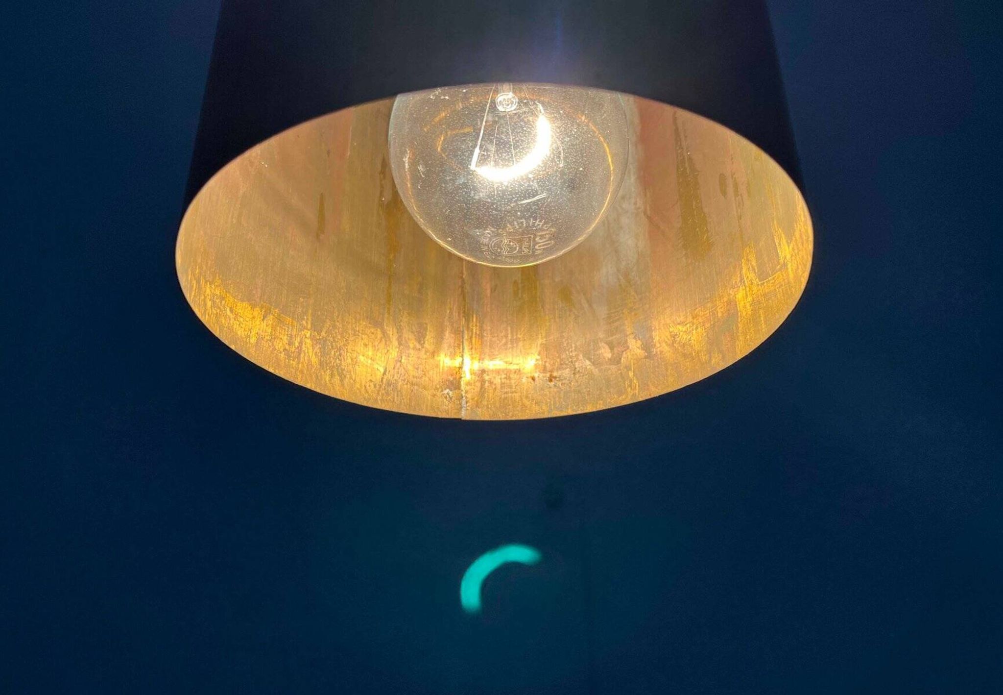 Brass tube pendant lamp in mid-century style, 1960s.