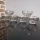 Set of 6 champagne glasses with gold edging and vintage star feet