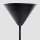 Rare lampe suspendue "Cylinder III" par Jo Hammerborg pour Fog & Mørup / années 1960 / design danois moderne du milieu du siècle / Teck / Laiton