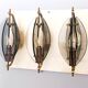Smoked Glass and Brass Applique / Wall Light by Gino Paroldo