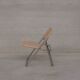 Niels Gammelgaard 'Cox' Folding Linen Mid-Century Chrome Lounge Chair