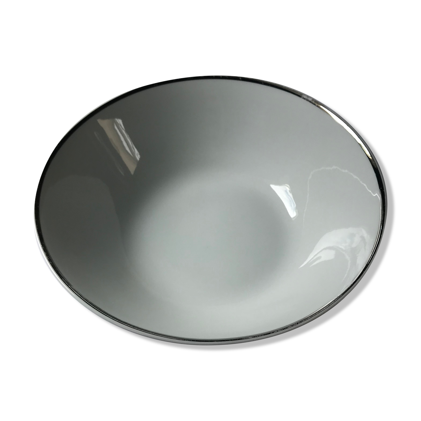 Bavaria salad bowl with hand-painted silver border