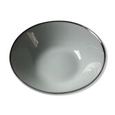 Bavaria salad bowl with hand-painted silver border