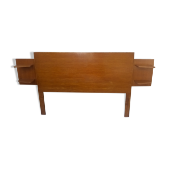 Tête de lit tablettes en chêne année 60