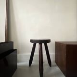 Brutalist wooden farm stool