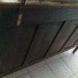 Louis XVI 2-part sideboard in mahogany veneer and precious wood marquetry