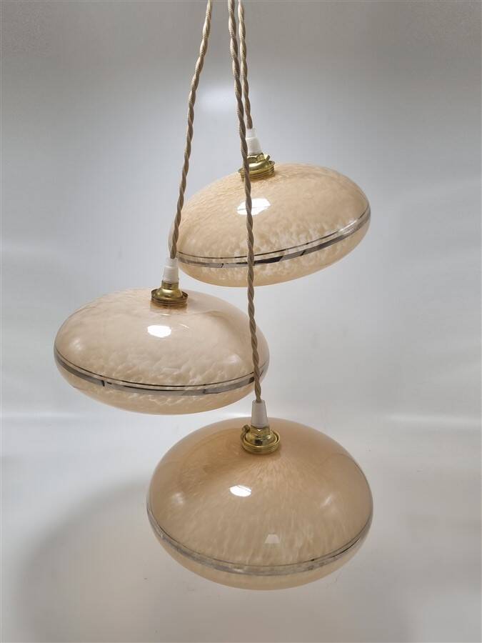 Trio of pink suspensions