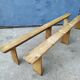 Pair of solid wooden farm benches