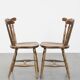Set of 8 antique wooden spindle chairs