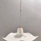 Suspension en verre de Murano blanc, marque La Murrina, Italie, années 1980