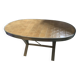 Vintage metal and ceramic table