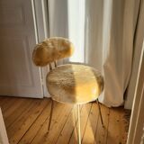 Chaise Pelfran en fausse fourrure