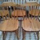 Set 6 chaises western bistrot vintage
