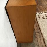 Shoe cabinet in light wood year 1960 vintage