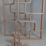 Bent plywood wall, bookcase, flowerbed, Volak by Holesov, 1960s Czechoslovakia