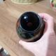 Iridescent marbled vase in the style of Loetz.