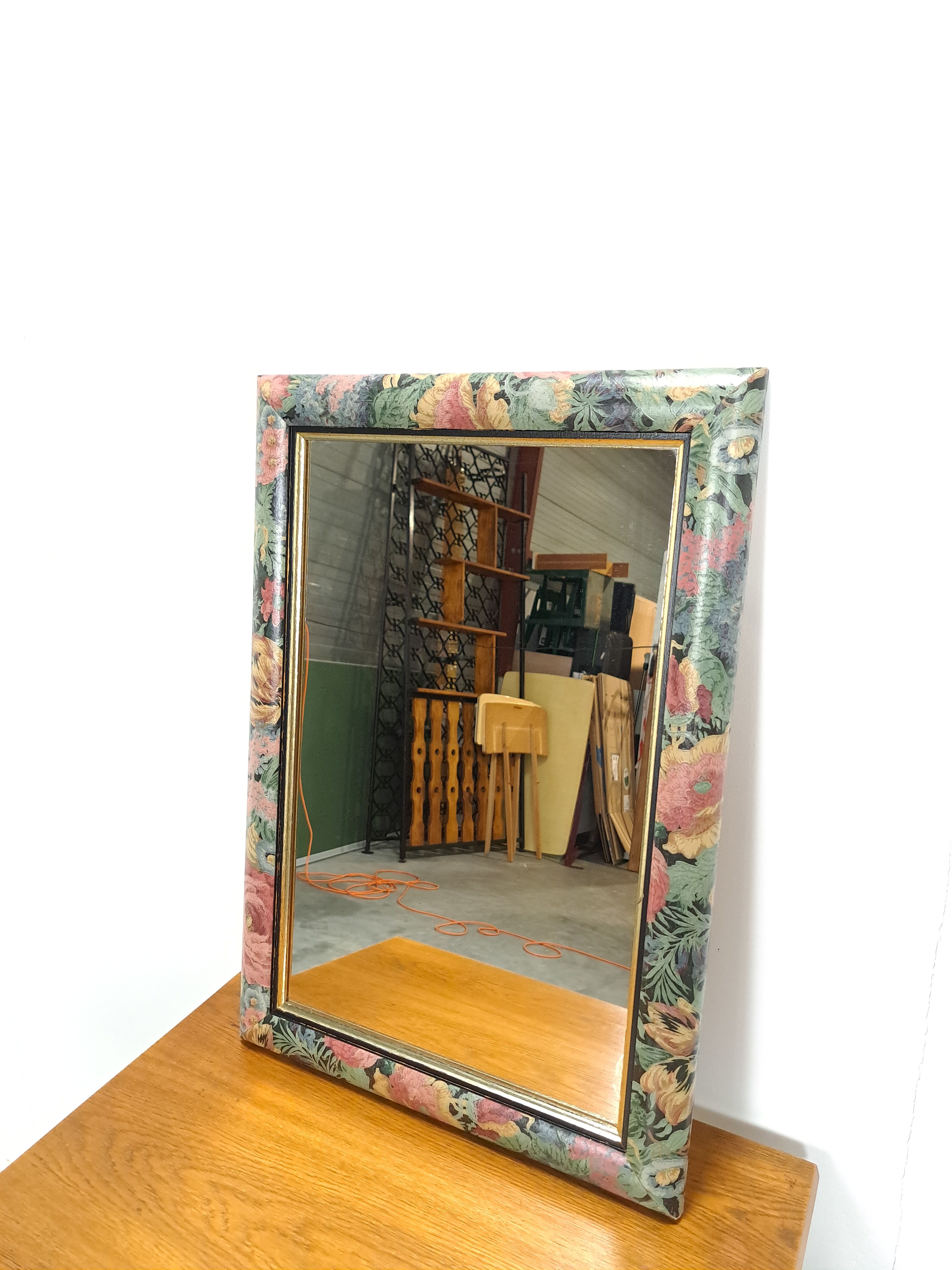 Miroir floral vintage
