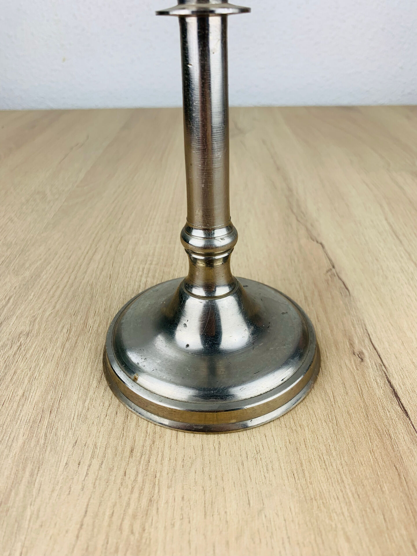 Silver metal candlestick
