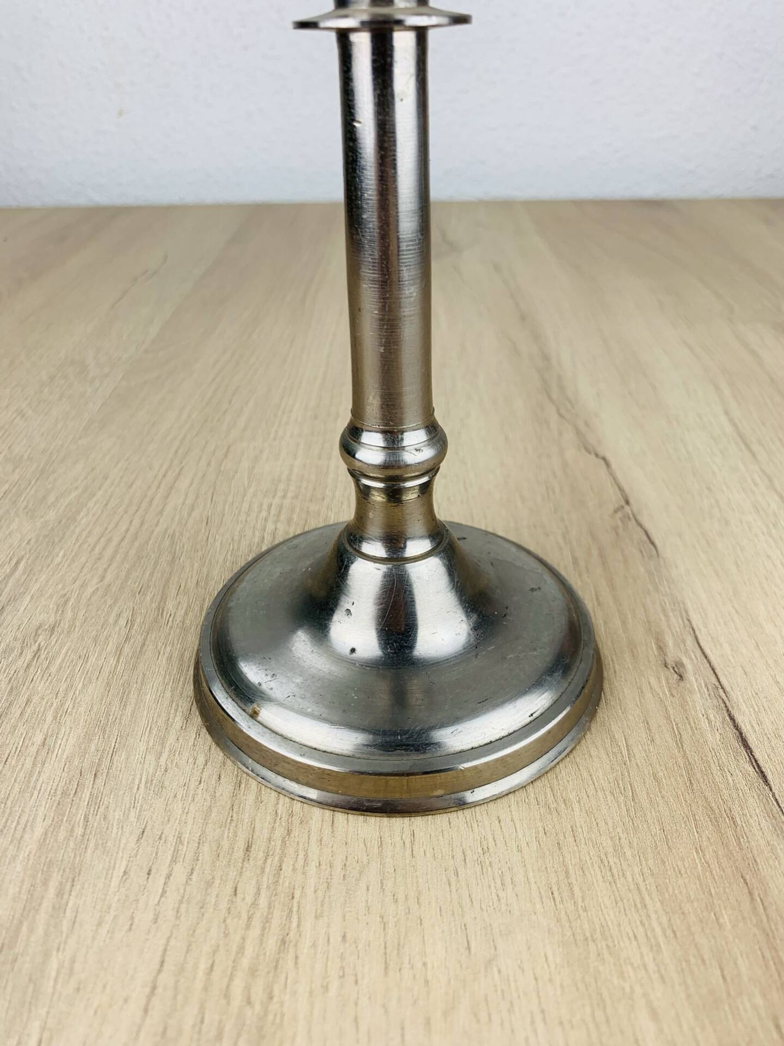Silver metal candlestick