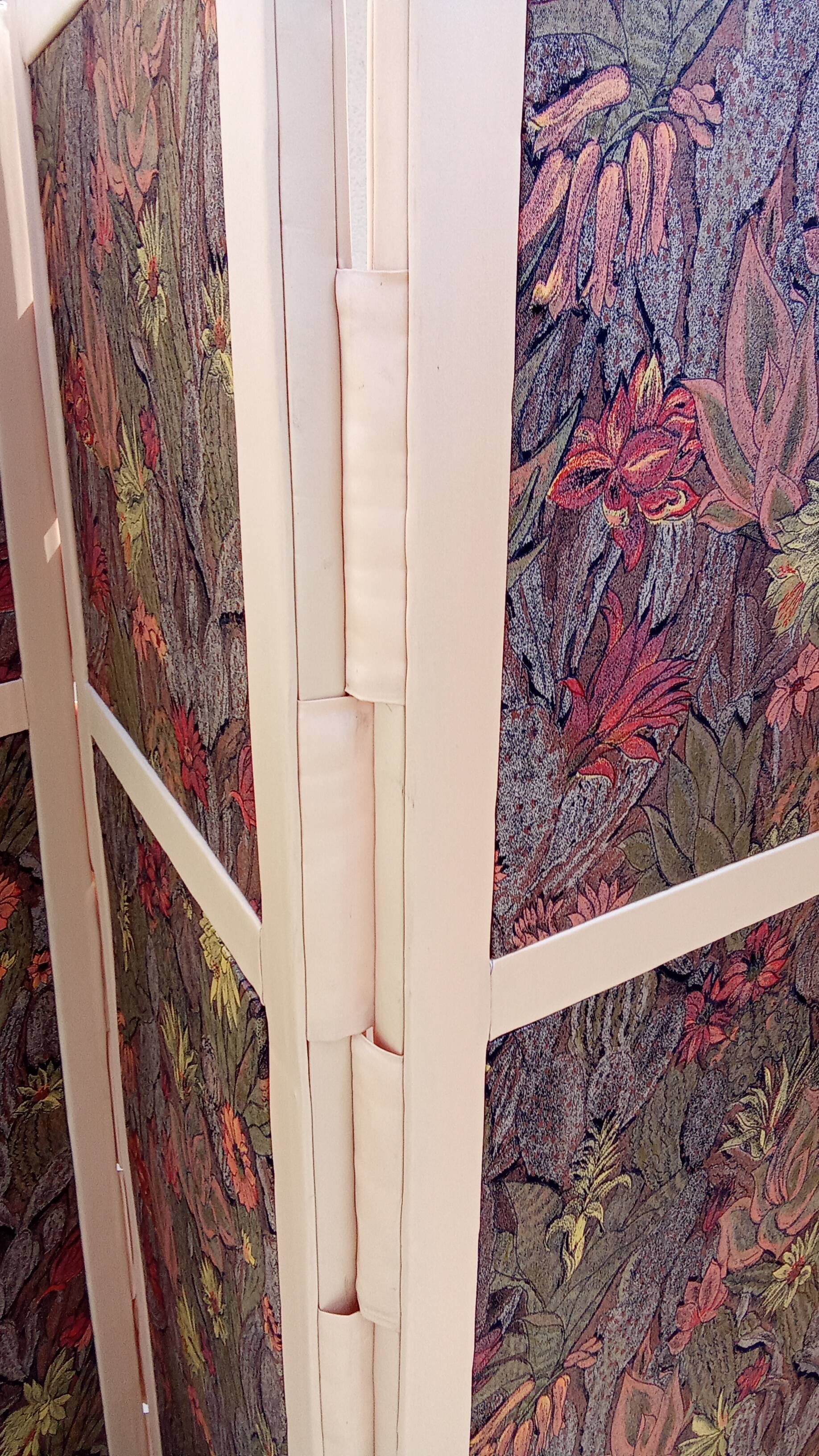 Paravent vintage en tissu