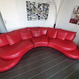 Canapé et 2 fauteuils en cuir Roche Bobois