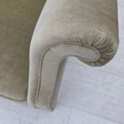 1960s, Danish 3-seater sofa, light green furniture velour.