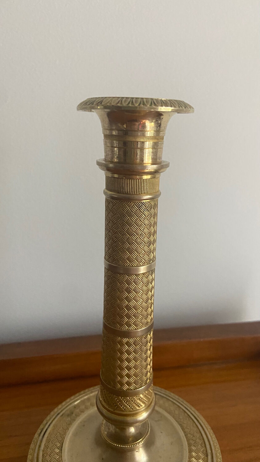 Bronze candle holder XIXth