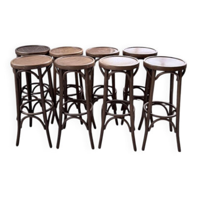 Set 8 tabourets bar bistrot Baumann