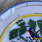 Ancienne assiette décorative oiseau