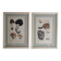Two old engravings of watercolor mushrooms nineteenth century after G. Bernard