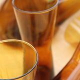 Set of 4 glasses and carafe